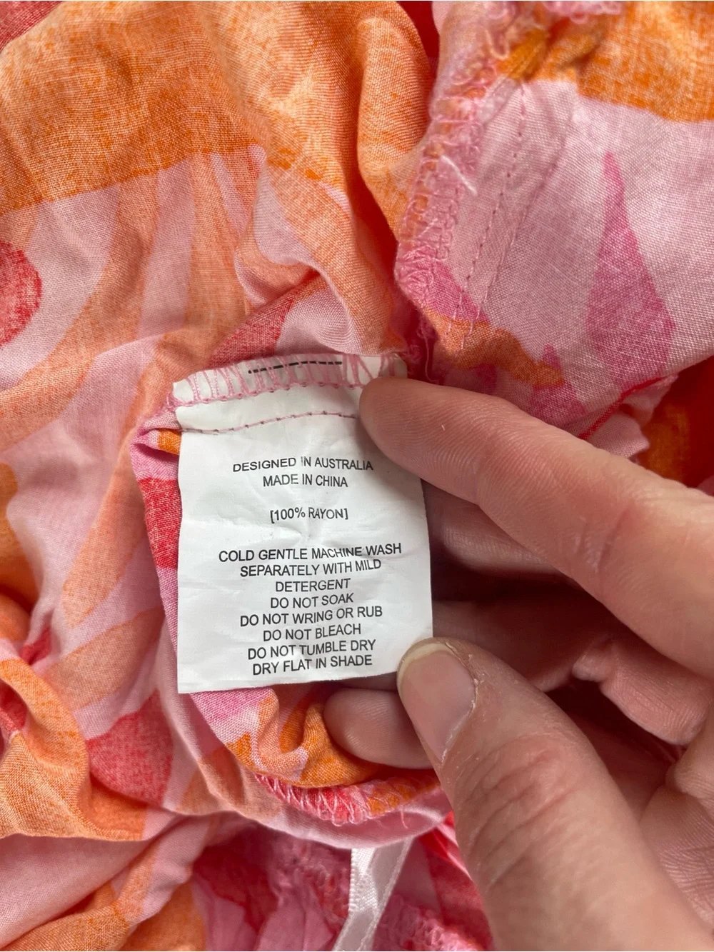 Anthropologie Abel the Label Bright Pink Orange Floral Rumi Maxi Skirt Medium